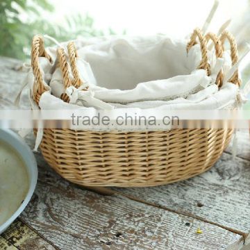hot sale white wicker home storage basket willow garden product