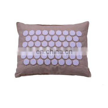 Top quality organic Linen home massage pillow with buckwheat hull filler
