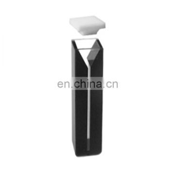 20mm Path Length Good Quality Q-125 Micro cell with black walls and with lid Optical Quartz Cell For Spectrophotometers