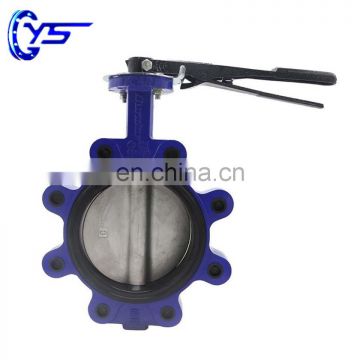 Plug Connection 150LB 300LB Cast Iron Manual Butterfly Valve With Handle