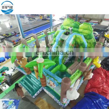 Fun inflatable jungle bouncers castle combo,forest jumping houses,inflatable forest park for kids