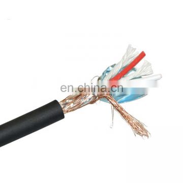 Flexible Black PVC sheath2 Core 0.16mm2 Microphone Cable