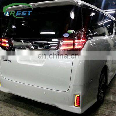 1Pair Reflector For Toyota Vellfire 2016 2017 2018 2019 2020 ALPHARD LED Rear Fog Lamp Bumper Light Brake Light Turn Signal