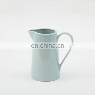 black blue new design color modern decoration ceramic kettle vase with handle