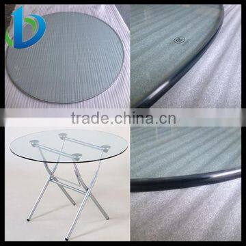 High intensity tempered glass sheet for table