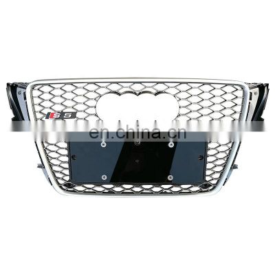 ABS Material car grill for Audi A5 RS5 high quality front bumper grill Automotive silver style RS5 grille 2008-2012