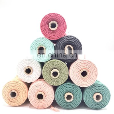 4MM Oeko-Tex Wholesale Yarn Cotton Braided Rope For Crocheting Basket