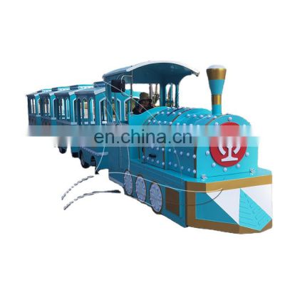 Christmas carnival games small backyard electric train trackless train for sale