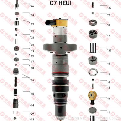 Fit for CAT HEUI Diesel Fuel Injector 10R7225 fit for CAT C7 HEUI Diesel Fuel Injector 10R7225