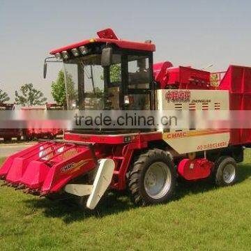 Picking and peeling ear corn harvester