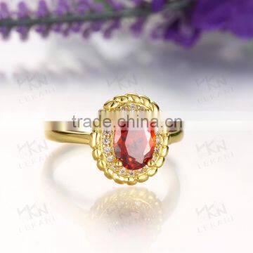 KZCR291 18K Gold Jewerly Zircon Ruby Ring For Women