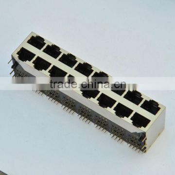 Double Row 2*8 port Cat5 RJ45 Network Connector