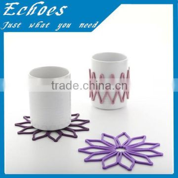 Top sell silicon foldable cup mat in tableware