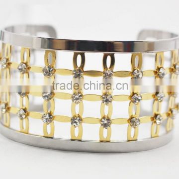 Charm Crystal Bangles Stainless Steel Bracelet