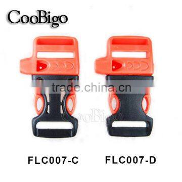 3/4" (20mm) Emergency Survival Whistle Buckles for Paracord Bracelets #FLC007-C/D