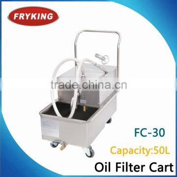 mobile food oil filter cart