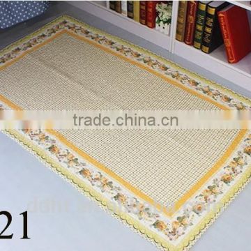 Green Yellow Flowers Edge Patchwork Floor Mats / Patchwork Carpets