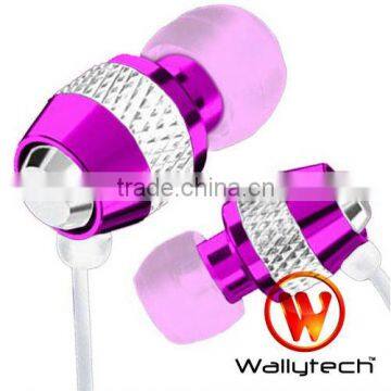 Wallytech WEA-081 Hot sale Metal Stereo in-ear Earphone for MP3 for iPod Music