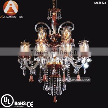 12 Light Luxury Glass Chandelier with Clear Crystal