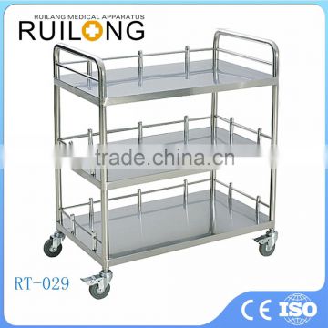 Crazy Selling 3 Tier Cold Rolled Steel Hospital Trolley