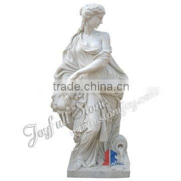 Life Size White Marble Lady Statues Sculpture