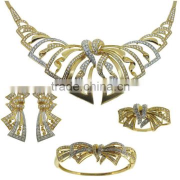 18k real gold jewelry with cz