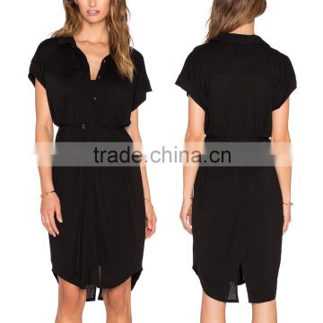 One pieces clothing woman wear thin breathable black chiffon casual dress