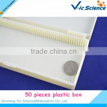 High quality finished plastomer boxes with microscope prepared slides