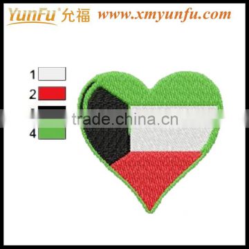 OEM Custom Iron On Embroidery Designs Flag