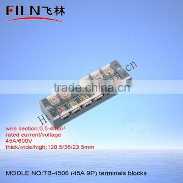 600v Copper material 45A 6P TB terminal block TB-4506