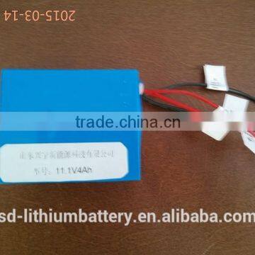 18650 battery pack rechargeable 11.1V 4Ah for smart appliance using li ion cell