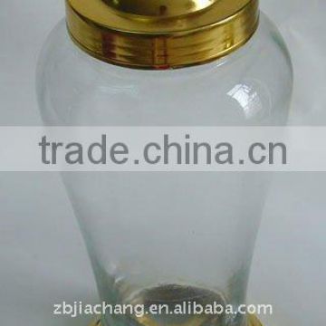 4L glass ginseng bottle with metal rack PJ13B