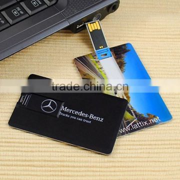 Custom logo 4gb credit card usb flash drive , promotional business plastic card USB flash stick