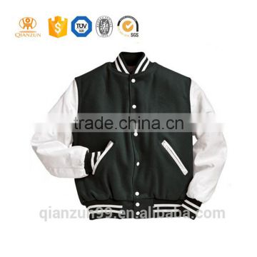 Custom Mens Plain Sports Varsity Jacket Cotton Material Jacket Wholesale