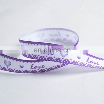wholesale Valentine's day romantic love heat transfer printed ribbon