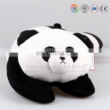 Cute design lay down plush panda pillow