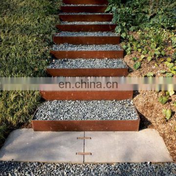 Corten Steel Steps outdoor decorative garden stair