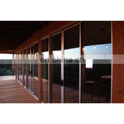 Tempered Glass Sliding Patio Door With Aluminum Frame