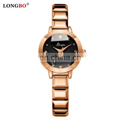 LONGBO 80453 Charm Bracelet Wrist Watch For Women Analog Quartz Watches Stainless Steel Strap High-End Ladies Wristwatches
