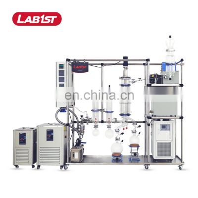 Automatic Glass Short Path Rolled Wiped Film Evaporator Distillation Equipment for Herb Oil