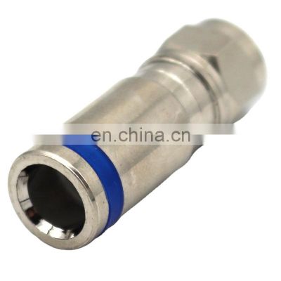 RF coaxial connector F male compression for RG58/RG59/RG6/RG11 connector Nickel plated