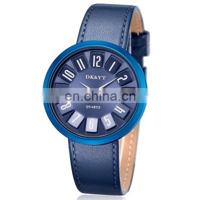 Make Your Own Brand blue White Logo Printed Watch Dial wrist analog simplistic watch manufacturer