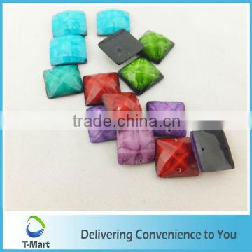 hand shaped beads Square shape colorful resin beads for garment accessory