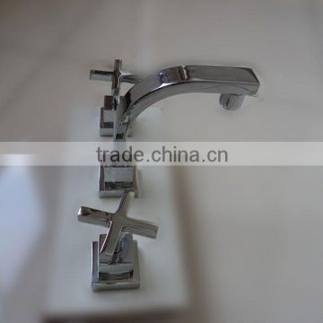 Brass deck-mounted faucet