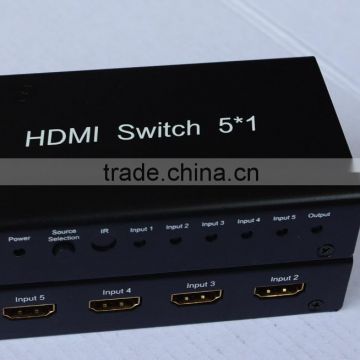 2016 China Great Sales 5X1 Switcher Mini HDMI Switcher With IR & Power
