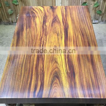 2016 Hot Sales Okan Style Right-Angle Side Pure Rose Wood Table Top Natural Rose Wood