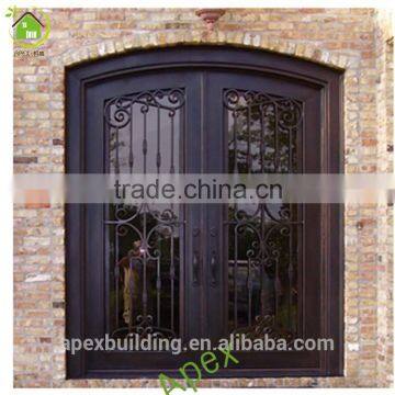 Custom wrought iron double doors , iron entry doors, iron gates for doors