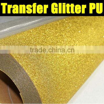 Heat Transfer Film Glitter film for t shirts 50cm x 25m per roll Gold color