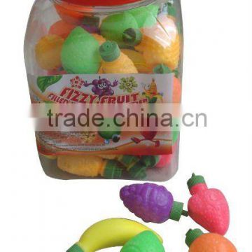 Fruit sour powder in jar