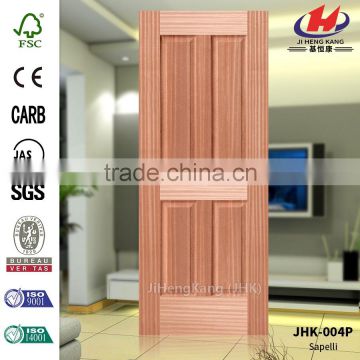 JHK-004P Low Price Accordion 4 Flat Panels America Apartment Livingroom Wood Sapelli Veneer Natural Door Skin